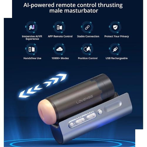 LOVENSE Solace Pro Thrusting Automatic Male Masturbator - Detail View