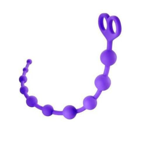 Purple Anal Beads 13.5 Inch  - Back View