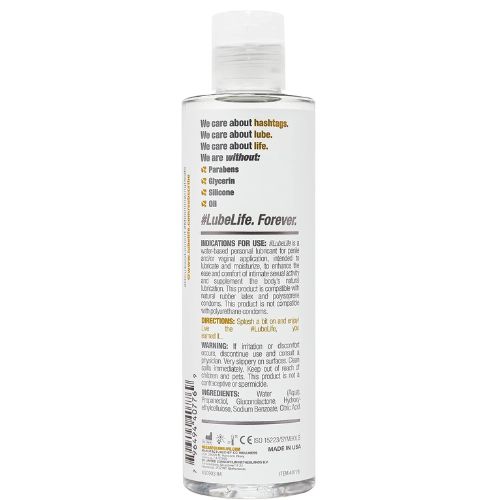 Lube Life Water Based Sex Personal Lubricant - Side View