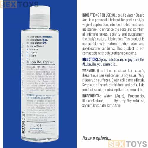 Lube Life Water-Based Anal Lubricant, Personal Backdoor - Detail View
