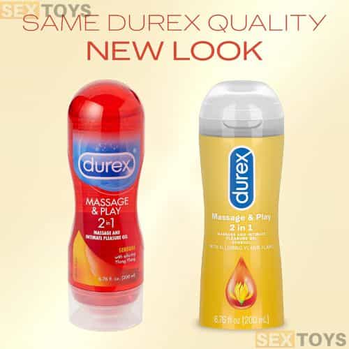 Durex Sensual Massage & Play 2 in 1 Lubricants  - Back View