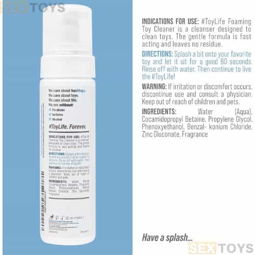 Toy Life Foaming Sex Toy Cleaner, Easy to Use - Detail View