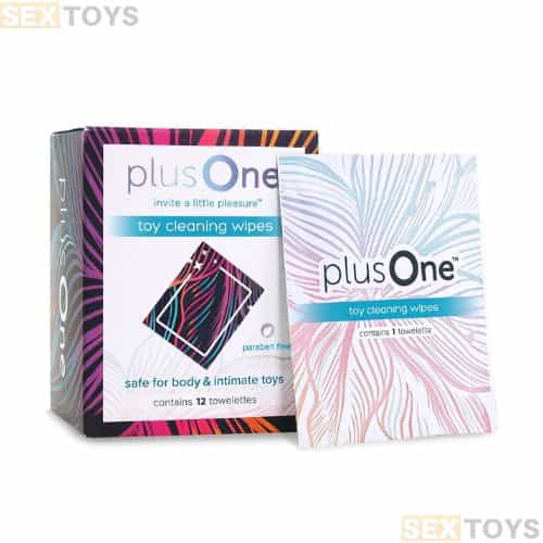 plusOne Personal Wipes for Adults Toys Cleaning - Front View