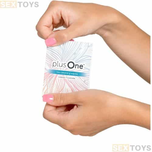 plusOne Personal Wipes for Adults Toys Cleaning - Back View