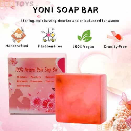 Yoni Soap Bars Vaginal Wash & Natural Yoni Oil Set - Back View