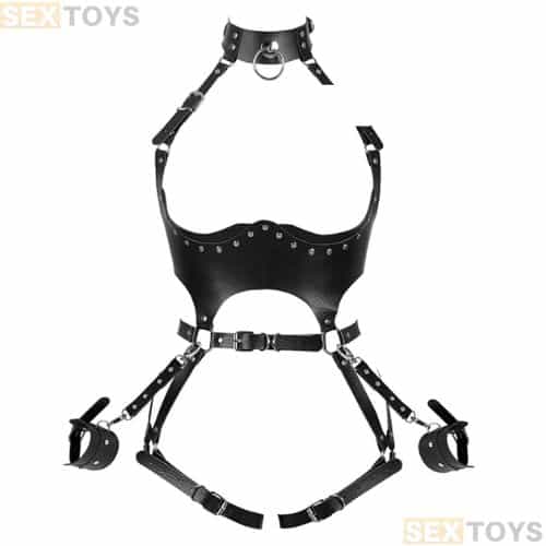 DYL Women Punk PU Leather Body Harness Belt Sexy Lingerie