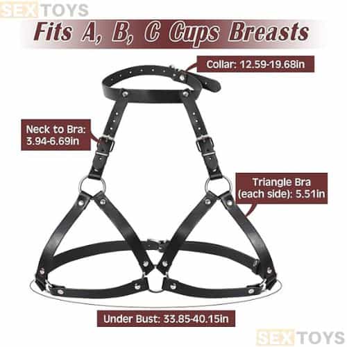 BDSM Breast Sex Bondage Restraints A to D Cup Boobs - Side View