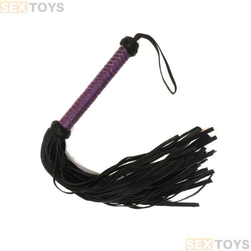 Whip Master 24" Flogger Whip Leather 40 Fringes - Detail View