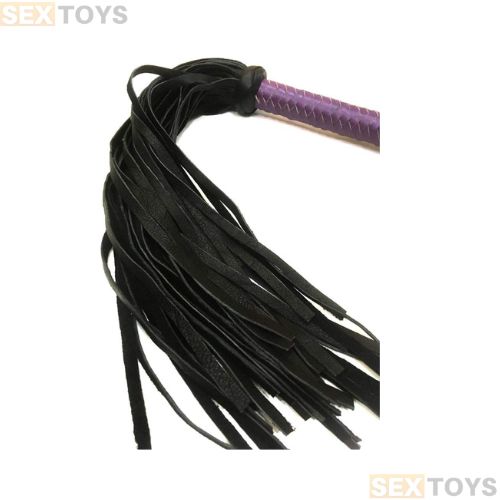 Whip Master 24" Flogger Whip Leather 40 Fringes - Back View
