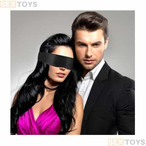 PUKASA 2 Pieces Satin Eye Mask Blindfolds For Sex - Detail View