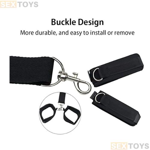 Neck to Wrist Restraints Kit Adjustable BDSM Bondage - Side View